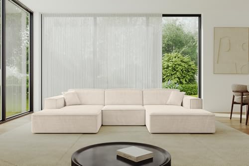 ALTDECOR Ecksofa in U-Form Corner Sofa Bett Eckcouch Couch L-Form Wohnlandschaft Cauchsofa IREA-U1-v4-297x165x72,5 cm Beige ALTDECOR Ecksofa in U-Form Corner Sofa Bett Eckcouch Couch L-Form Wohnlandschaft Cauchsofa IREA-U1-v4-297x165x72,5 cm Beige von ALTDECOR
