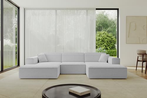 ALTDECOR Ecksofa in U-Form Corner Sofa Bett Eckcouch Couch L-Form Wohnlandschaft Cauchsofa IREA-U1-v4-297x165x72,5 cm Hellgrau ALTDECOR Ecksofa in U-Form Corner Sofa Bett Eckcouch Couch L-Form Wohnlandschaft Cauchsofa IREA-U1-v4-297x165x72,5 cm Hellgrau von ALTDECOR
