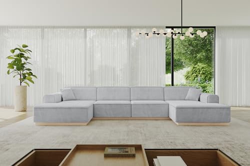 ALTDECOR Ecksofa in U-Form Corner Sofa Bett Eckcouch Couch L-Form Wohnlandschaft Cauchsofa IREA-U2-382x165x81 cm Grau ALTDECOR Ecksofa in U-Form Corner Sofa Bett Eckcouch Couch L-Form Wohnlandschaft Cauchsofa IREA-U2-382x165x81 cm Grau von ALTDECOR