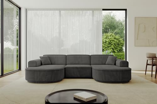 ALTDECOR Ecksofa in U-Form Corner Sofa Bett Eckcouch Couch L-Form Wohnlandschaft Cauchsofa MARI-U1-295x165x81 cm Dunkelgrau ALTDECOR Ecksofa in U-Form Corner Sofa Bett Eckcouch Couch L-Form Wohnlandschaft Cauchsofa MARI-U1-295x165x81 cm Dunkelgrau von ALTDECOR