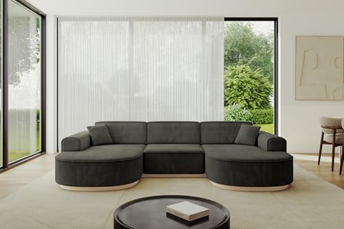 ALTDECOR Ecksofa in U-Form Corner Sofa Bett Eckcouch Couch L-Form Wohnlandschaft Cauchsofa MARI-U1-295x165x84 cm Schwarz ALTDECOR Ecksofa in U-Form Corner Sofa Bett Eckcouch Couch L-Form Wohnlandschaft Cauchsofa MARI-U1-295x165x84 cm Schwarz von ALTDECOR
