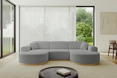 ALTDECOR Ecksofa in U-Form Corner Sofa Bett Eckcouch Couch L-Form Wohnlandschaft Cauchsofa MARI-U1-v2-295x165x84 cm Hellgrau ALTDECOR Ecksofa in U-Form Corner Sofa Bett Eckcouch Couch L-Form Wohnlandschaft Cauchsofa MARI-U1-v2-295x165x84 cm Hellgrau von ALTDECOR