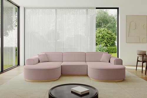 ALTDECOR Ecksofa in U-Form Corner Sofa Bett Eckcouch Couch L-Form Wohnlandschaft Cauchsofa MARI-U1-v2-295x165x84 cm Rosa ALTDECOR Ecksofa in U-Form Corner Sofa Bett Eckcouch Couch L-Form Wohnlandschaft Cauchsofa MARI-U1-v2-295x165x84 cm Rosa von ALTDECOR