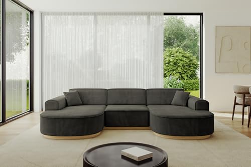 ALTDECOR Ecksofa in U-Form Corner Sofa Bett Eckcouch Couch L-Form Wohnlandschaft Cauchsofa MARI-U1-v2-295x165x84 cm Schwarz ALTDECOR Ecksofa in U-Form Corner Sofa Bett Eckcouch Couch L-Form Wohnlandschaft Cauchsofa MARI-U1-v2-295x165x84 cm Schwarz von ALTDECOR