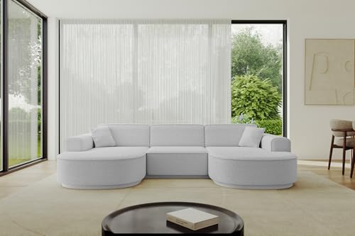 ALTDECOR Ecksofa in U-Form Corner Sofa Bett Eckcouch Couch L-Form Wohnlandschaft Cauchsofa MARI-U1-v3-295x165x81 cm Hellgrau ALTDECOR Ecksofa in U-Form Corner Sofa Bett Eckcouch Couch L-Form Wohnlandschaft Cauchsofa MARI-U1-v3-295x165x81 cm Hellgrau von ALTDECOR