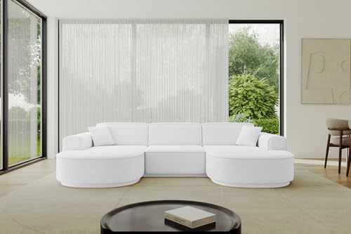 ALTDECOR Ecksofa in U-Form Corner Sofa Bett Eckcouch Couch L-Form Wohnlandschaft Cauchsofa MARI-U1-v3-295x165x81 cm Weiß ALTDECOR Ecksofa in U-Form Corner Sofa Bett Eckcouch Couch L-Form Wohnlandschaft Cauchsofa MARI-U1-v3-295x165x81 cm Weiß von ALTDECOR