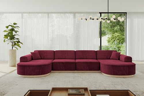 ALTDECOR Ecksofa in U-Form Corner Sofa Bett Eckcouch Couch L-Form Wohnlandschaft Cauchsofa MARI-U2-380x165x84 cm Bordeauxrot ALTDECOR Ecksofa in U-Form Corner Sofa Bett Eckcouch Couch L-Form Wohnlandschaft Cauchsofa MARI-U2-380x165x84 cm Bordeauxrot von ALTDECOR