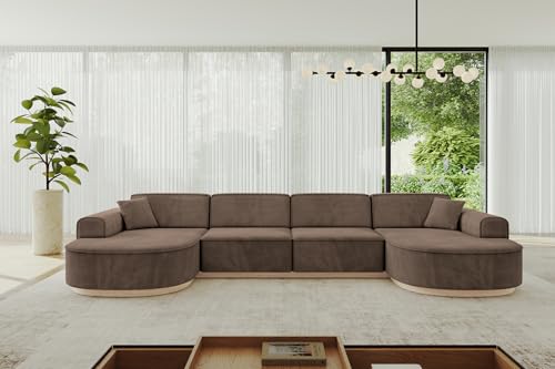 ALTDECOR Ecksofa in U-Form Corner Sofa Bett Eckcouch Couch L-Form Wohnlandschaft Cauchsofa MARI-U2-380x165x84 cm Braun ALTDECOR Ecksofa in U-Form Corner Sofa Bett Eckcouch Couch L-Form Wohnlandschaft Cauchsofa MARI-U2-380x165x84 cm Braun von ALTDECOR