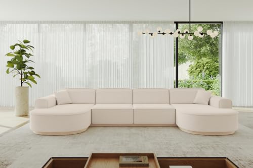 ALTDECOR Ecksofa in U-Form Corner Sofa Bett Eckcouch Couch L-Form Wohnlandschaft Cauchsofa MARI-U2-v1-380x165x81 cm Beige ALTDECOR Ecksofa in U-Form Corner Sofa Bett Eckcouch Couch L-Form Wohnlandschaft Cauchsofa MARI-U2-v1-380x165x81 cm Beige von ALTDECOR