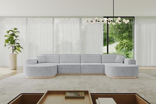 ALTDECOR Ecksofa in U-Form Corner Sofa Bett Eckcouch Couch L-Form Wohnlandschaft Cauchsofa MARI-U2-v1-380x165x81 cm Grau ALTDECOR Ecksofa in U-Form Corner Sofa Bett Eckcouch Couch L-Form Wohnlandschaft Cauchsofa MARI-U2-v1-380x165x81 cm Grau von ALTDECOR