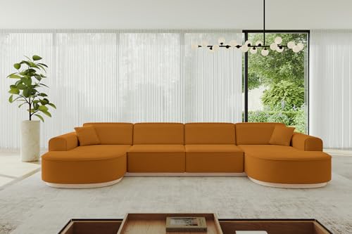 ALTDECOR Ecksofa in U-Form Corner Sofa Bett Eckcouch Couch L-Form Wohnlandschaft Cauchsofa MARI-U2-v1-380x165x81 cm Senfgelb ALTDECOR Ecksofa in U-Form Corner Sofa Bett Eckcouch Couch L-Form Wohnlandschaft Cauchsofa MARI-U2-v1-380x165x81 cm Senfgelb von ALTDECOR