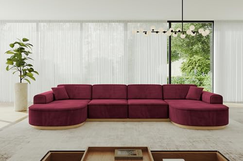ALTDECOR Ecksofa in U-Form Corner Sofa Bett Eckcouch Couch L-Form Wohnlandschaft Cauchsofa MARI-U2-v2-380x165x84 cm Bordeauxrot ALTDECOR Ecksofa in U-Form Corner Sofa Bett Eckcouch Couch L-Form Wohnlandschaft Cauchsofa MARI-U2-v2-380x165x84 cm Bordeauxrot von ALTDECOR