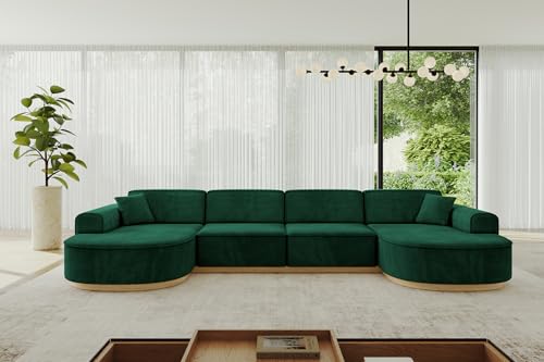 ALTDECOR Ecksofa in U-Form Corner Sofa Bett Eckcouch Couch L-Form Wohnlandschaft Cauchsofa MARI-U2-v2-380x165x84 cm Grün ALTDECOR Ecksofa in U-Form Corner Sofa Bett Eckcouch Couch L-Form Wohnlandschaft Cauchsofa MARI-U2-v2-380x165x84 cm Grün von ALTDECOR