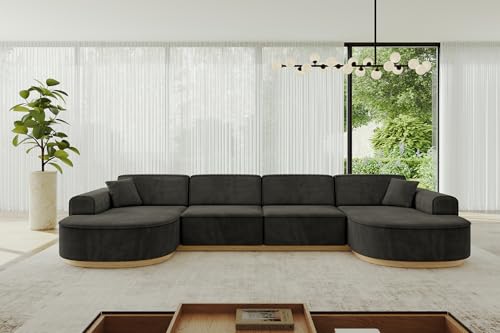 ALTDECOR Ecksofa in U-Form Corner Sofa Bett Eckcouch Couch L-Form Wohnlandschaft Cauchsofa MARI-U2-v2-380x165x84 cm Schwarz ALTDECOR Ecksofa in U-Form Corner Sofa Bett Eckcouch Couch L-Form Wohnlandschaft Cauchsofa MARI-U2-v2-380x165x84 cm Schwarz von ALTDECOR