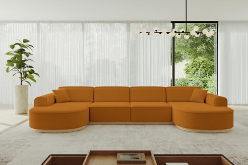 ALTDECOR Ecksofa in U-Form Corner Sofa Bett Eckcouch Couch L-Form Wohnlandschaft Cauchsofa MARI-U2-v2-380x165x84 cm Senfgelb ALTDECOR Ecksofa in U-Form Corner Sofa Bett Eckcouch Couch L-Form Wohnlandschaft Cauchsofa MARI-U2-v2-380x165x84 cm Senfgelb von ALTDECOR