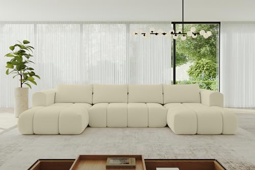 ALTDECOR Ecksofa in U-Form mit Schlaffunktion und Bettkasten Corner Sofa Bett Eckcouch Couch L-Form Schlafcouch Ausziehbar Wohnlandschaft Schlafsofa Cauchsofa Cloud-U 414x180x40 Beige ALTDECOR Ecksofa in U-Form mit Schlaffunktion und Bettkasten Corner Sofa Bett Eckcouch Couch L-Form Schlafcouch Ausziehbar Wohnlandschaft Schlafsofa Cauchsofa Cloud-U 414x180x40 Beige von ALTDECOR