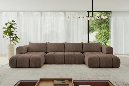 ALTDECOR Ecksofa in U-Form mit Schlaffunktion und Bettkasten Corner Sofa Bett Eckcouch Couch L-Form Schlafcouch Ausziehbar Wohnlandschaft Schlafsofa Cauchsofa Cloud-U 414x180x40 Braun ALTDECOR Ecksofa in U-Form mit Schlaffunktion und Bettkasten Corner Sofa Bett Eckcouch Couch L-Form Schlafcouch Ausziehbar Wohnlandschaft Schlafsofa Cauchsofa Cloud-U 414x180x40 Braun von ALTDECOR