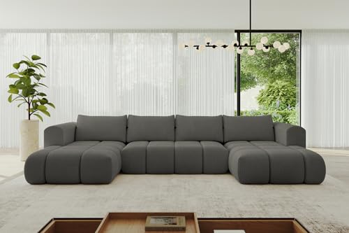 ALTDECOR Ecksofa in U-Form mit Schlaffunktion und Bettkasten Corner Sofa Bett Eckcouch Couch L-Form Schlafcouch Ausziehbar Wohnlandschaft Schlafsofa Cauchsofa Cloud-U 414x180x40 Dunkelgrau ALTDECOR Ecksofa in U-Form mit Schlaffunktion und Bettkasten Corner Sofa Bett Eckcouch Couch L-Form Schlafcouch Ausziehbar Wohnlandschaft Schlafsofa Cauchsofa Cloud-U 414x180x40 Dunkelgrau von ALTDECOR