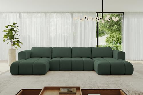 ALTDECOR Ecksofa in U-Form mit Schlaffunktion und Bettkasten Corner Sofa Bett Eckcouch Couch L-Form Schlafcouch Ausziehbar Wohnlandschaft Schlafsofa Cauchsofa Cloud-U 414x180x40 Grün ALTDECOR Ecksofa in U-Form mit Schlaffunktion und Bettkasten Corner Sofa Bett Eckcouch Couch L-Form Schlafcouch Ausziehbar Wohnlandschaft Schlafsofa Cauchsofa Cloud-U 414x180x40 Grün von ALTDECOR