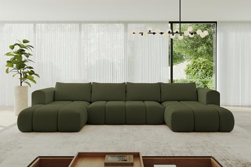 ALTDECOR Ecksofa in U-Form mit Schlaffunktion und Bettkasten Corner Sofa Bett Eckcouch Couch L-Form Schlafcouch Ausziehbar Wohnlandschaft Schlafsofa Cauchsofa Cloud-U 414x180x40 Grün ALTDECOR Ecksofa in U-Form mit Schlaffunktion und Bettkasten Corner Sofa Bett Eckcouch Couch L-Form Schlafcouch Ausziehbar Wohnlandschaft Schlafsofa Cauchsofa Cloud-U 414x180x40 Grün von ALTDECOR