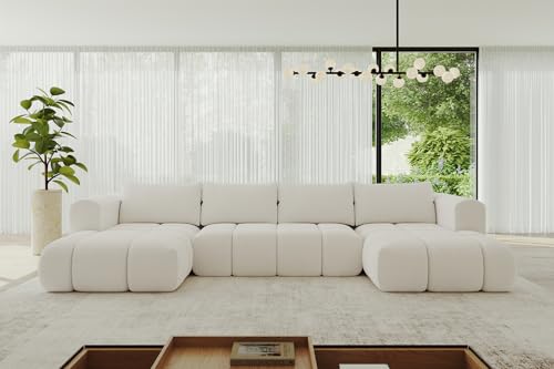 ALTDECOR Ecksofa in U-Form mit Schlaffunktion und Bettkasten Corner Sofa Bett Eckcouch Couch L-Form Schlafcouch Ausziehbar Wohnlandschaft Schlafsofa Cauchsofa Cloud-U 414x180x40 Weiß ALTDECOR Ecksofa in U-Form mit Schlaffunktion und Bettkasten Corner Sofa Bett Eckcouch Couch L-Form Schlafcouch Ausziehbar Wohnlandschaft Schlafsofa Cauchsofa Cloud-U 414x180x40 Weiß von ALTDECOR