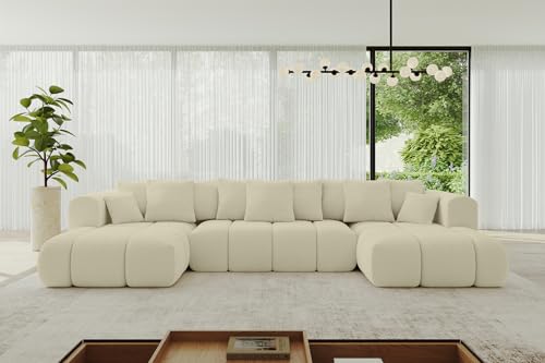 ALTDECOR Ecksofa in U-Form mit Schlaffunktion und Bettkasten Corner Sofa Bett Eckcouch Couch L-Form Schlafcouch Ausziehbar Wohnlandschaft Schlafsofa Cauchsofa Cloud-U-v1 414x180x40 Beige ALTDECOR Ecksofa in U-Form mit Schlaffunktion und Bettkasten Corner Sofa Bett Eckcouch Couch L-Form Schlafcouch Ausziehbar Wohnlandschaft Schlafsofa Cauchsofa Cloud-U-v1 414x180x40 Beige von ALTDECOR