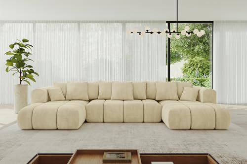 ALTDECOR Ecksofa in U-Form mit Schlaffunktion und Bettkasten Corner Sofa Bett Eckcouch Couch L-Form Schlafcouch Ausziehbar Wohnlandschaft Schlafsofa Cauchsofa Cloud-U-v1 414x180x40 Beige ALTDECOR Ecksofa in U-Form mit Schlaffunktion und Bettkasten Corner Sofa Bett Eckcouch Couch L-Form Schlafcouch Ausziehbar Wohnlandschaft Schlafsofa Cauchsofa Cloud-U-v1 414x180x40 Beige von ALTDECOR