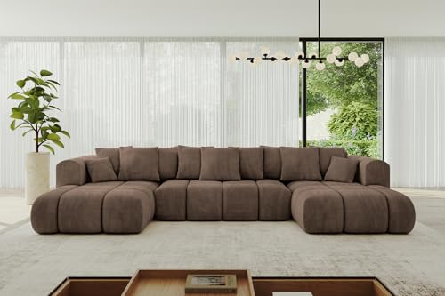 ALTDECOR Ecksofa in U-Form mit Schlaffunktion und Bettkasten Corner Sofa Bett Eckcouch Couch L-Form Schlafcouch Ausziehbar Wohnlandschaft Schlafsofa Cauchsofa Cloud-U-v1 414x180x40 Braun ALTDECOR Ecksofa in U-Form mit Schlaffunktion und Bettkasten Corner Sofa Bett Eckcouch Couch L-Form Schlafcouch Ausziehbar Wohnlandschaft Schlafsofa Cauchsofa Cloud-U-v1 414x180x40 Braun von ALTDECOR