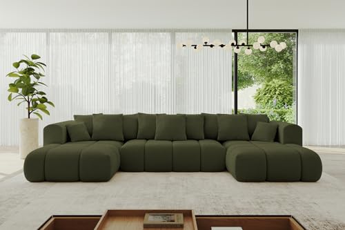 ALTDECOR Ecksofa in U-Form mit Schlaffunktion und Bettkasten Corner Sofa Bett Eckcouch Couch L-Form Schlafcouch Ausziehbar Wohnlandschaft Schlafsofa Cauchsofa Cloud-U-v1 414x180x40 Grün ALTDECOR Ecksofa in U-Form mit Schlaffunktion und Bettkasten Corner Sofa Bett Eckcouch Couch L-Form Schlafcouch Ausziehbar Wohnlandschaft Schlafsofa Cauchsofa Cloud-U-v1 414x180x40 Grün von ALTDECOR