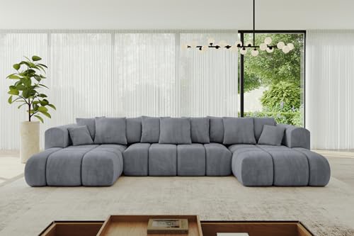 ALTDECOR Ecksofa in U-Form mit Schlaffunktion und Bettkasten Corner Sofa Bett Eckcouch Couch L-Form Schlafcouch Ausziehbar Wohnlandschaft Schlafsofa Cauchsofa Cloud-U-v1 414x180x40 Hellgrau ALTDECOR Ecksofa in U-Form mit Schlaffunktion und Bettkasten Corner Sofa Bett Eckcouch Couch L-Form Schlafcouch Ausziehbar Wohnlandschaft Schlafsofa Cauchsofa Cloud-U-v1 414x180x40 Hellgrau von ALTDECOR