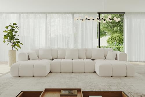 ALTDECOR Ecksofa in U-Form mit Schlaffunktion und Bettkasten Corner Sofa Bett Eckcouch Couch L-Form Schlafcouch Ausziehbar Wohnlandschaft Schlafsofa Cauchsofa Cloud-U-v1 414x180x40 Weiß ALTDECOR Ecksofa in U-Form mit Schlaffunktion und Bettkasten Corner Sofa Bett Eckcouch Couch L-Form Schlafcouch Ausziehbar Wohnlandschaft Schlafsofa Cauchsofa Cloud-U-v1 414x180x40 Weiß von ALTDECOR