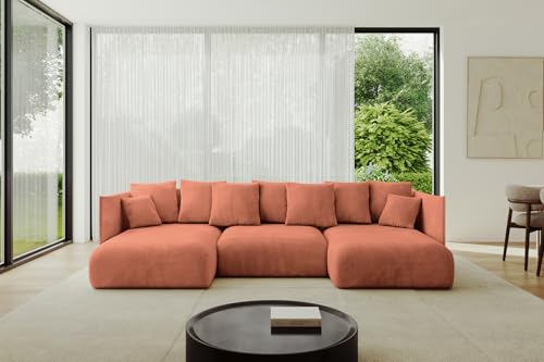 ALTDECOR Ecksofa in U-Form mit Schlaffunktion und Bettkasten Corner Sofa Bett Eckcouch Couch U-Form Schlafcouch Ausziehbar Wohnlandschaft Schlafsofa Cauchsofa ONESK-U 304x165x40 Apricot ALTDECOR Ecksofa in U-Form mit Schlaffunktion und Bettkasten Corner Sofa Bett Eckcouch Couch U-Form Schlafcouch Ausziehbar Wohnlandschaft Schlafsofa Cauchsofa ONESK-U 304x165x40 Apricot von ALTDECOR