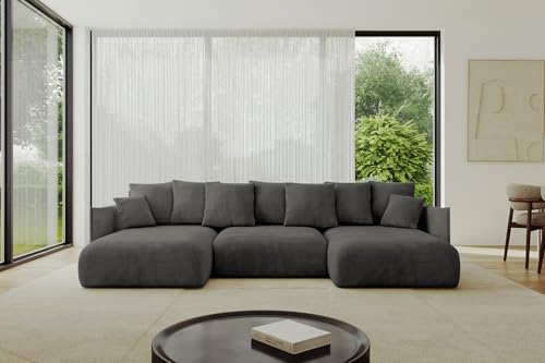 ALTDECOR Ecksofa in U-Form mit Schlaffunktion und Bettkasten Corner Sofa Bett Eckcouch Couch U-Form Schlafcouch Ausziehbar Wohnlandschaft Schlafsofa Cauchsofa ONESK-U 304x165x40 Dunkelgrau ALTDECOR Ecksofa in U-Form mit Schlaffunktion und Bettkasten Corner Sofa Bett Eckcouch Couch U-Form Schlafcouch Ausziehbar Wohnlandschaft Schlafsofa Cauchsofa ONESK-U 304x165x40 Dunkelgrau von ALTDECOR