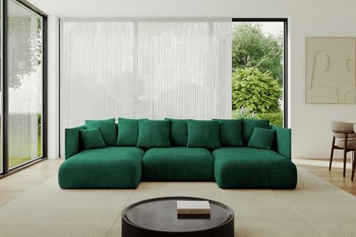 ALTDECOR Ecksofa in U-Form mit Schlaffunktion und Bettkasten Corner Sofa Bett Eckcouch Couch U-Form Schlafcouch Ausziehbar Wohnlandschaft Schlafsofa Cauchsofa ONESK-U 304x165x40 Dunkelgrün ALTDECOR Ecksofa in U-Form mit Schlaffunktion und Bettkasten Corner Sofa Bett Eckcouch Couch U-Form Schlafcouch Ausziehbar Wohnlandschaft Schlafsofa Cauchsofa ONESK-U 304x165x40 Dunkelgrün von ALTDECOR