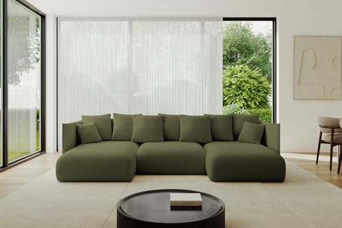 ALTDECOR Ecksofa in U-Form mit Schlaffunktion und Bettkasten Corner Sofa Bett Eckcouch Couch U-Form Schlafcouch Ausziehbar Wohnlandschaft Schlafsofa Cauchsofa ONESK-U 304x165x40 Grün ALTDECOR Ecksofa in U-Form mit Schlaffunktion und Bettkasten Corner Sofa Bett Eckcouch Couch U-Form Schlafcouch Ausziehbar Wohnlandschaft Schlafsofa Cauchsofa ONESK-U 304x165x40 Grün von ALTDECOR