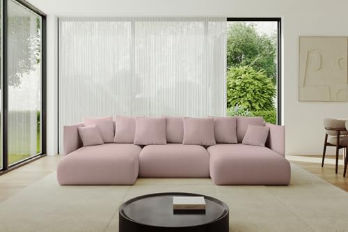 ALTDECOR Ecksofa in U-Form mit Schlaffunktion und Bettkasten Corner Sofa Bett Eckcouch Couch U-Form Schlafcouch Ausziehbar Wohnlandschaft Schlafsofa Cauchsofa ONESK-U 304x165x40 Rosa ALTDECOR Ecksofa in U-Form mit Schlaffunktion und Bettkasten Corner Sofa Bett Eckcouch Couch U-Form Schlafcouch Ausziehbar Wohnlandschaft Schlafsofa Cauchsofa ONESK-U 304x165x40 Rosa von ALTDECOR