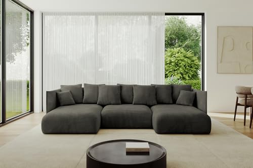 ALTDECOR Ecksofa in U-Form mit Schlaffunktion und Bettkasten Corner Sofa Bett Eckcouch Couch U-Form Schlafcouch Ausziehbar Wohnlandschaft Schlafsofa Cauchsofa ONESK-U 304x165x40 Schwarz ALTDECOR Ecksofa in U-Form mit Schlaffunktion und Bettkasten Corner Sofa Bett Eckcouch Couch U-Form Schlafcouch Ausziehbar Wohnlandschaft Schlafsofa Cauchsofa ONESK-U 304x165x40 Schwarz von ALTDECOR