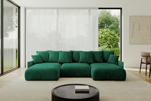 ALTDECOR Ecksofa in U-Form mit Schlaffunktion und Bettkasten Corner Sofa Bett Eckcouch Couch U-Form Schlafcouch Ausziehbar Wohnlandschaft Schlafsofa Cauchsofa ONESK-U-v1 304x165x40 Dunkelgrün ALTDECOR Ecksofa in U-Form mit Schlaffunktion und Bettkasten Corner Sofa Bett Eckcouch Couch U-Form Schlafcouch Ausziehbar Wohnlandschaft Schlafsofa Cauchsofa ONESK-U-v1 304x165x40 Dunkelgrün von ALTDECOR