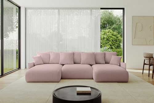 ALTDECOR Ecksofa in U-Form mit Schlaffunktion und Bettkasten Corner Sofa Bett Eckcouch Couch U-Form Schlafcouch Ausziehbar Wohnlandschaft Schlafsofa Cauchsofa ONESK-U-v1 304x165x40 Rosa ALTDECOR Ecksofa in U-Form mit Schlaffunktion und Bettkasten Corner Sofa Bett Eckcouch Couch U-Form Schlafcouch Ausziehbar Wohnlandschaft Schlafsofa Cauchsofa ONESK-U-v1 304x165x40 Rosa von ALTDECOR