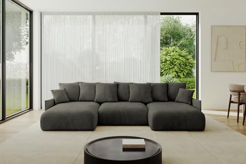 ALTDECOR Ecksofa in U-Form mit Schlaffunktion und Bettkasten Corner Sofa Bett Eckcouch Couch U-Form Schlafcouch Ausziehbar Wohnlandschaft Schlafsofa Cauchsofa ONESK-U-v1 304x165x40 Schwarz ALTDECOR Ecksofa in U-Form mit Schlaffunktion und Bettkasten Corner Sofa Bett Eckcouch Couch U-Form Schlafcouch Ausziehbar Wohnlandschaft Schlafsofa Cauchsofa ONESK-U-v1 304x165x40 Schwarz von ALTDECOR