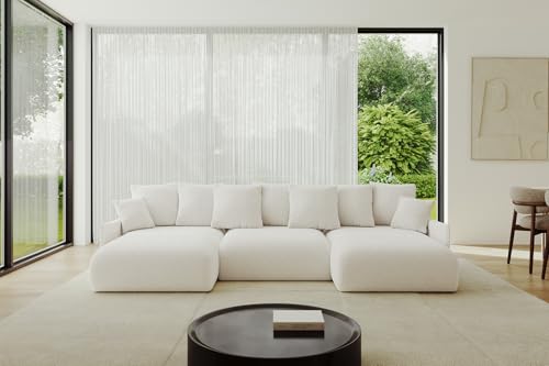 ALTDECOR Ecksofa in U-Form mit Schlaffunktion und Bettkasten Corner Sofa Bett Eckcouch Couch U-Form Schlafcouch Ausziehbar Wohnlandschaft Schlafsofa Cauchsofa ONESK-U-v1 304x165x40 Weiß ALTDECOR Ecksofa in U-Form mit Schlaffunktion und Bettkasten Corner Sofa Bett Eckcouch Couch U-Form Schlafcouch Ausziehbar Wohnlandschaft Schlafsofa Cauchsofa ONESK-U-v1 304x165x40 Weiß von ALTDECOR