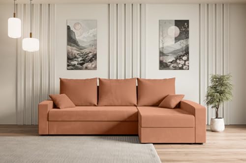 ALTDECOR Ecksofa mit Schlaffunktion und Bettkasten Corner Sofa Bett Eckcouch Couch L-Form Schlafcouch Ausziehbar Wohnlandschaft Schlafsofa Cauchsofa Alesia-L -231x140x90 cm Apricot ALTDECOR Ecksofa mit Schlaffunktion und Bettkasten Corner Sofa Bett Eckcouch Couch L-Form Schlafcouch Ausziehbar Wohnlandschaft Schlafsofa Cauchsofa Alesia-L -231x140x90 cm Apricot von ALTDECOR