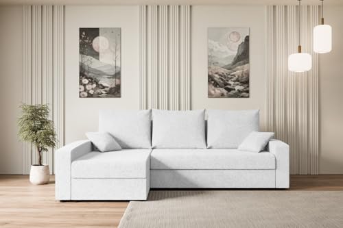 ALTDECOR Ecksofa mit Schlaffunktion und Bettkasten Corner Sofa Bett Eckcouch Couch L-Form Schlafcouch Ausziehbar Wohnlandschaft Schlafsofa Cauchsofa Alesia-L -231x140x90 cm Weiß ALTDECOR Ecksofa mit Schlaffunktion und Bettkasten Corner Sofa Bett Eckcouch Couch L-Form Schlafcouch Ausziehbar Wohnlandschaft Schlafsofa Cauchsofa Alesia-L -231x140x90 cm Weiß von ALTDECOR