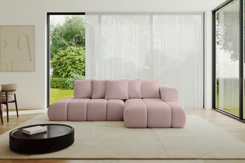 ALTDECOR Ecksofa mit Schlaffunktion und Bettkasten Corner Sofa Bett Eckcouch Couch L-Form Schlafcouch Ausziehbar Wohnlandschaft Schlafsofa Cauchsofa Cloud-L-v1 289x180x40 Rosa ALTDECOR Ecksofa mit Schlaffunktion und Bettkasten Corner Sofa Bett Eckcouch Couch L-Form Schlafcouch Ausziehbar Wohnlandschaft Schlafsofa Cauchsofa Cloud-L-v1 289x180x40 Rosa von ALTDECOR
