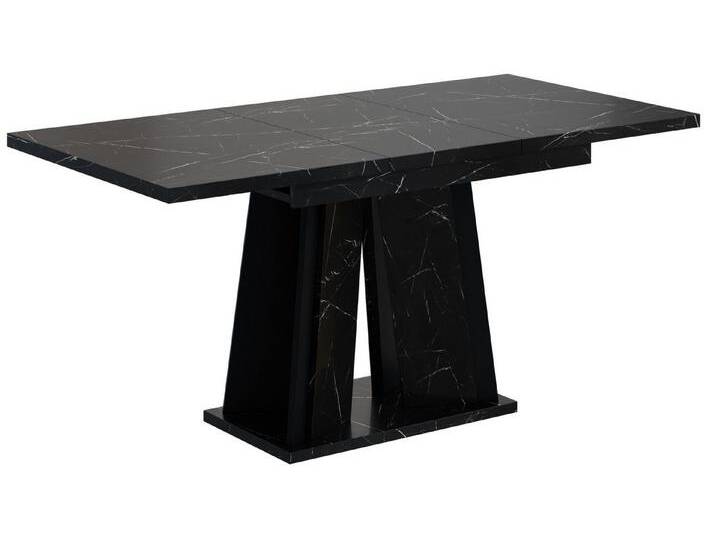 ALTDECOR Esstisch BRIO (Esstisch ausziehbar, Esszimmertische, Tisch Wohnzimmertisch), Esszimmertisch ausziehbar 120 - 160 x 80 x 75 cm, schwarz von ALTDECOR