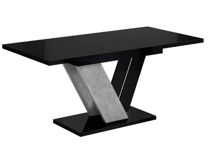 ALTDECOR Esstisch CLASI (Esstisch ausziehbar, Esszimmertische, Tisch Wohnzimmertisch), Esszimmertisch ausziehbar 120 - 160 x 80 x 75 cm, schwarz von ALTDECOR