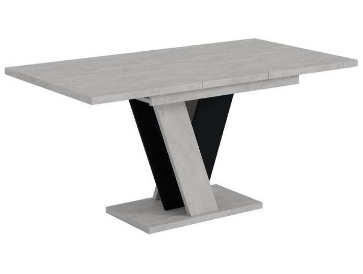 ALTDECOR Esstisch INEY (Esstisch ausziehbar, Esszimmertische, Tisch Wohnzimmertisch), Esszimmertisch ausziehbar 120 - 160 x 80 x 75 cm, grau schwarz von ALTDECOR