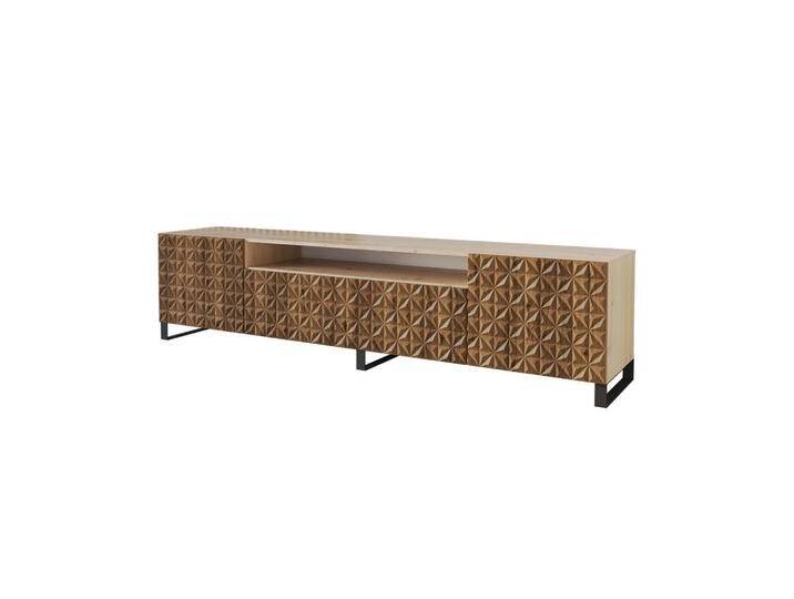ALTDECOR LOWBOARD, Eiche Wotan, Rechteckig, U-Form, 200x53x41 cm, Wohnzimmer, Wohnwände, Lowboards, Lowboards stehend von ALTDECOR