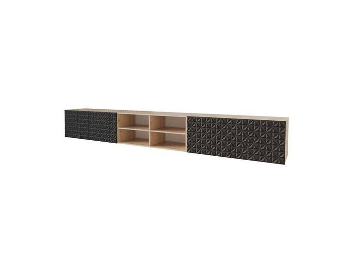 ALTDECOR LOWBOARD, Schwarz, Rechteckig, 300x40x41 cm, Wohnzimmer, Wohnwände, Lowboards, Lowboards hängend von ALTDECOR