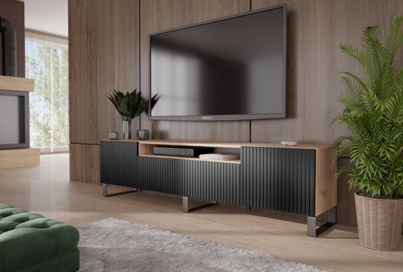 ALTDECOR Lowboard TILO-S (TV-Schrank, TV Möbel, TV Cabinet, Fernsehtisch bodenstehend 200cm), Fernseher schrank, TV Kommode, TV Tisch, TV Sideboard, TV Boar von ALTDECOR